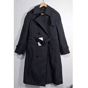 Defense‎ Logistics Agency Garrison Collection Womens Black Trench Coat 10S NWT